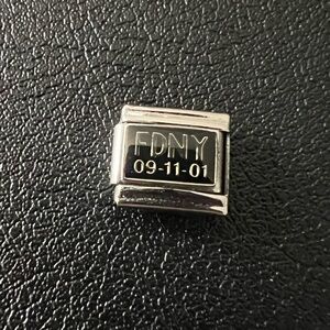 9/11 FDNY Italian stainless steel charm